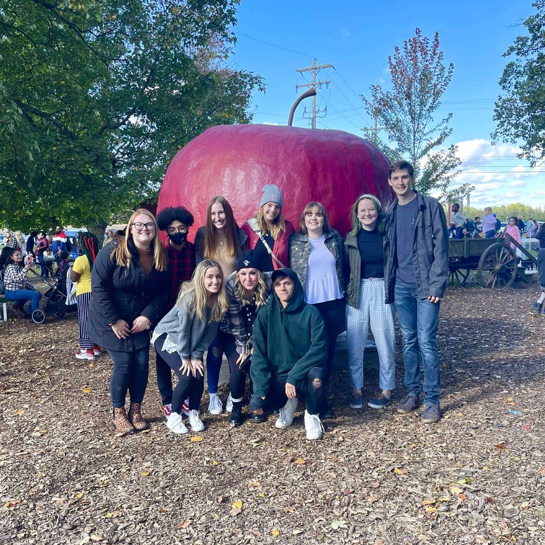Fall themed bonding at the apple orchard